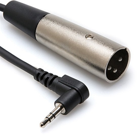 Hosa XVM-110M Right-Angle 3.5mm TRS to XLR(M) Microphone Cable (10ft)