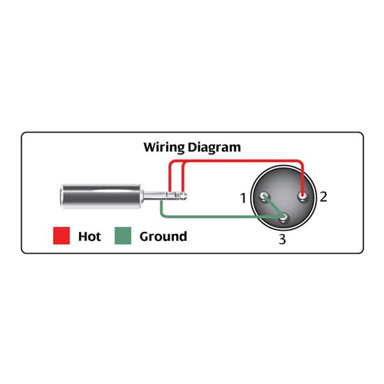 Hosa XVM-110M Right-Angle 3.5mm TRS to XLR(M) Microphone Cable (10ft)