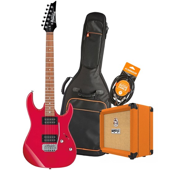 Ibanez RX22EX Electric Guitar Starter Pack w/ Orange Crush 12 & Accessories (Red)