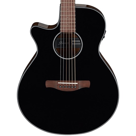 Ibanez AEG50 Left-Hand Acoustic Guitar w/ Cutaway & Pickup (Black High Gloss)