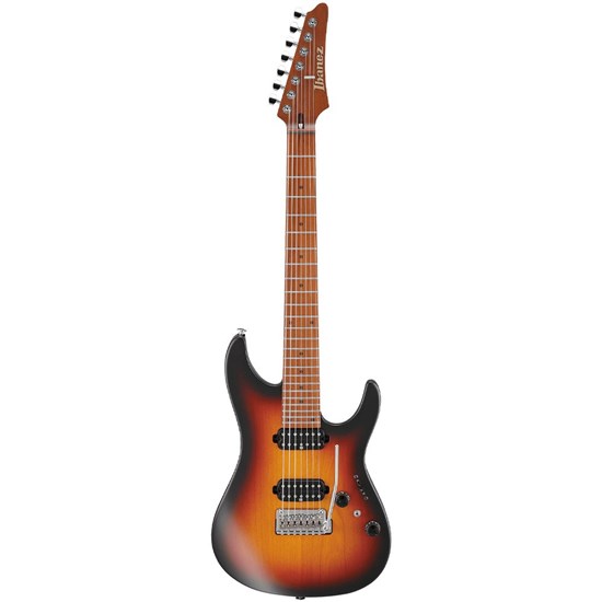 Ibanez AZ24027 TFF 7-String Prestige Electric Guitar (Tri Fade Burst Flat) inc Case