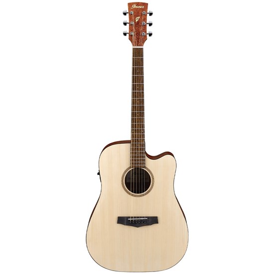 Ibanez PF10CE Acoustic Guitar w/ Cutaway & Pickup (Open Pore Natural)