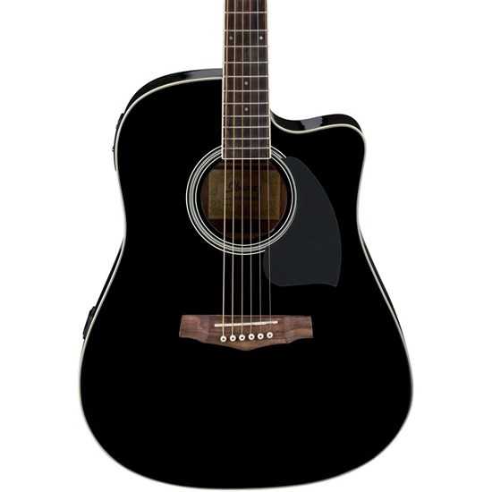 Ibanez PF15ECE Performance Acoustic Guitar w/ Cutaway & Pickup (Black High Gloss)