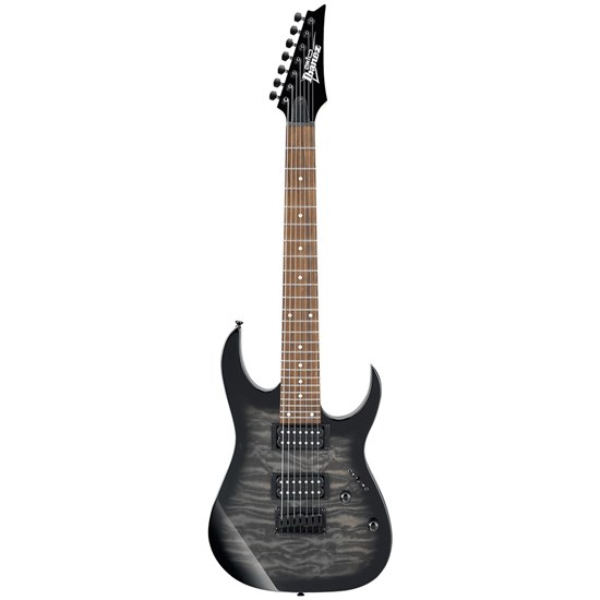 Ibanez GRG7221QA 7-String Electric Guitar (Transparent Black Sunburst)