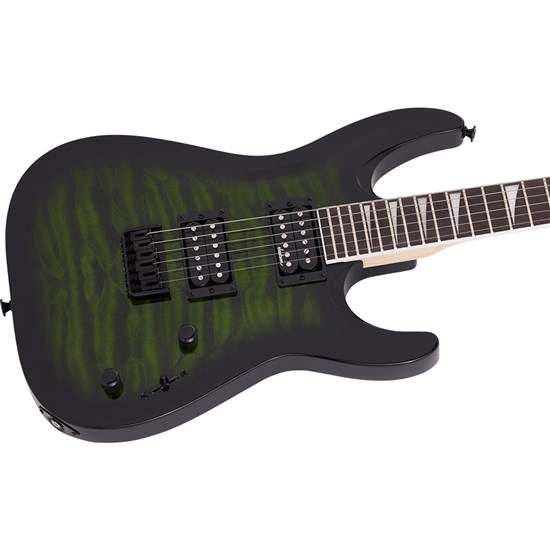 Jackson JS Series Dinky Arch Top JS32Q DKA HT Amaranth FB (Transparent Green Burst)