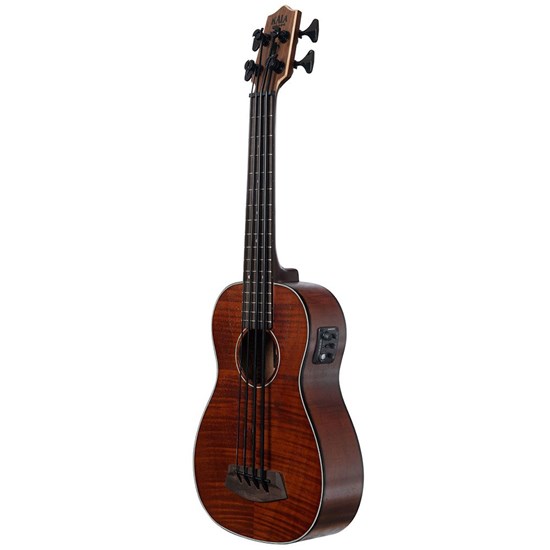 Kala U-Bass Left-Hand Acoustic Electric Ukulele Bass w/ Padded Bag (Exotic Mahogany)