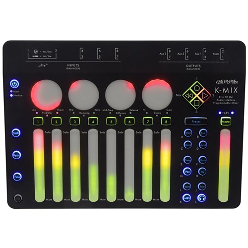 Keith McMillen K-Mix Digital Mixer, Audio Interface & MIDI Control Surface