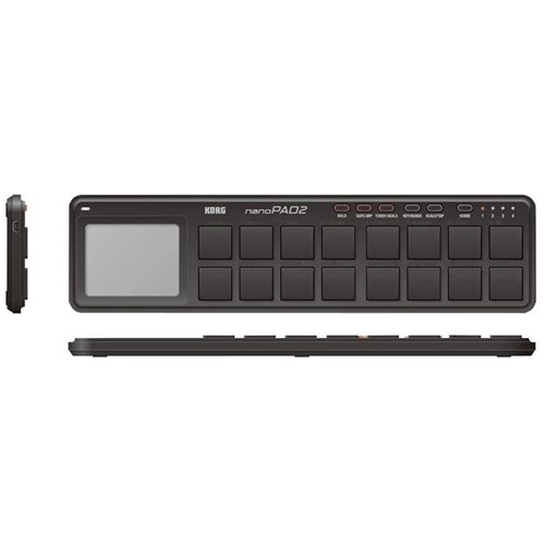 Korg nanoPAD (BLACK) 2nd Gen Portable MIDI Pads