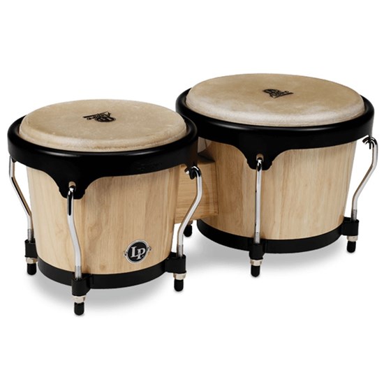 LP Aspire Series Wood Bongos (Natural Wood/Black)