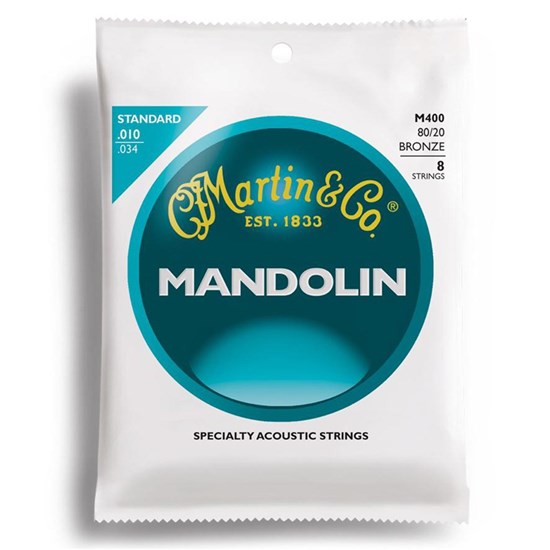 Martin M400 80/20 Bronze Standard Mandolin 8-String Set 10-34