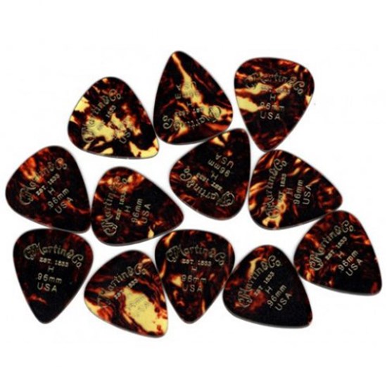 Martin Celluloid Picks 12 Pack (Faux Tortoise 96mm)