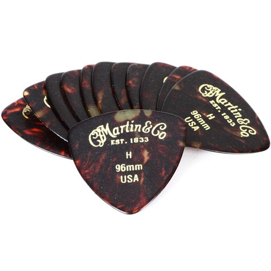 Martin Celluloid Picks 12 Pack (Faux Tortoise 96mm)