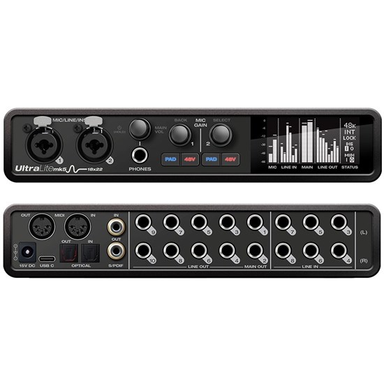 MOTU UltraLite mk5 18x22 USB Audio Interface w/ DSP, Mixing & FX