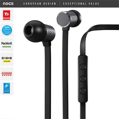 Nocs NS500 Aluminium Earphones for Apple (Grey)