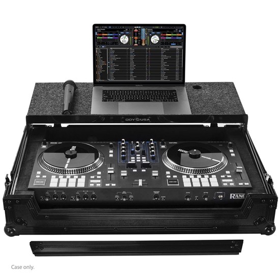 Odyssey Black Label Rane One Case w/ Wheels, Glider & Front Panel (FZGSRANEONEWBL)