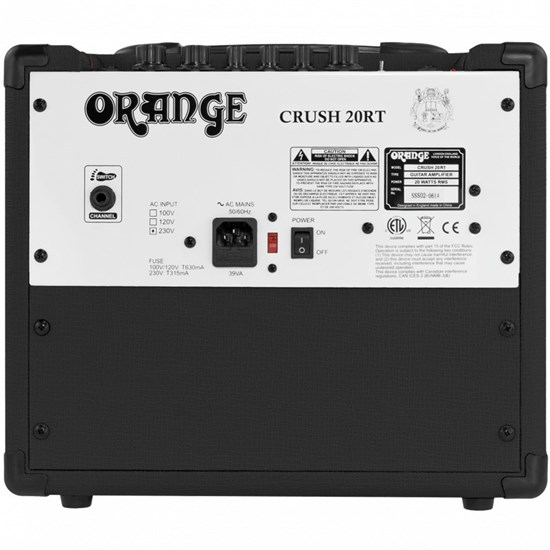 Orange Crush 20RT Black Guitar Amp Combo w/ Reverb & Tuner (20 Watts)