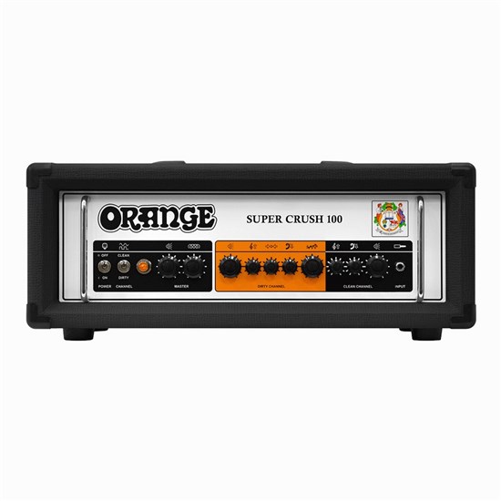 Orange Super Crush 100 Solid State 2 Channel Guitar Amp Head Black w/ Reverb (100watt)