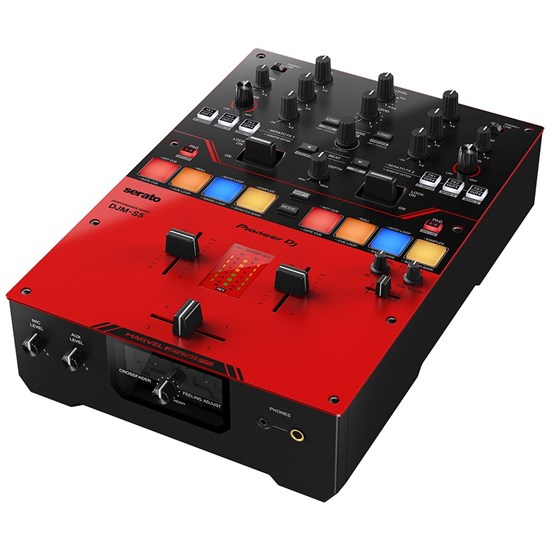 Pioneer DJMS5 Scratch-Style 2-Channel DJ Mixer for Serato DJ Pro (Gloss Red)