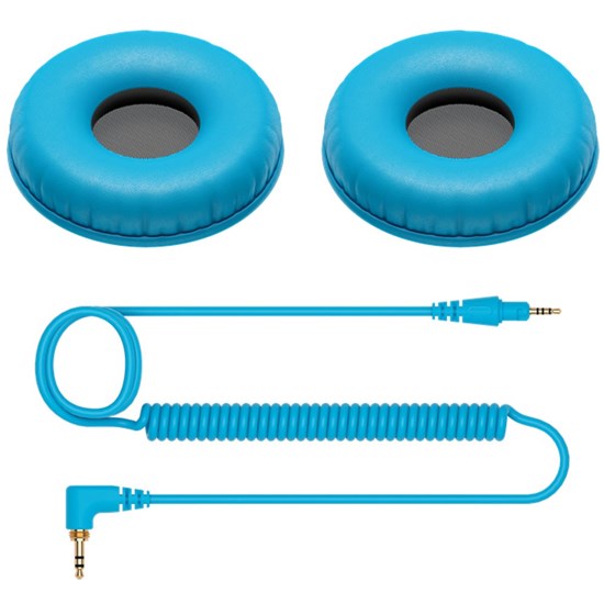 Pioneer HC-CP08 Coiled Cable & Ear Pads Accessory Pack for HDJ-CUE1 (Blue)
