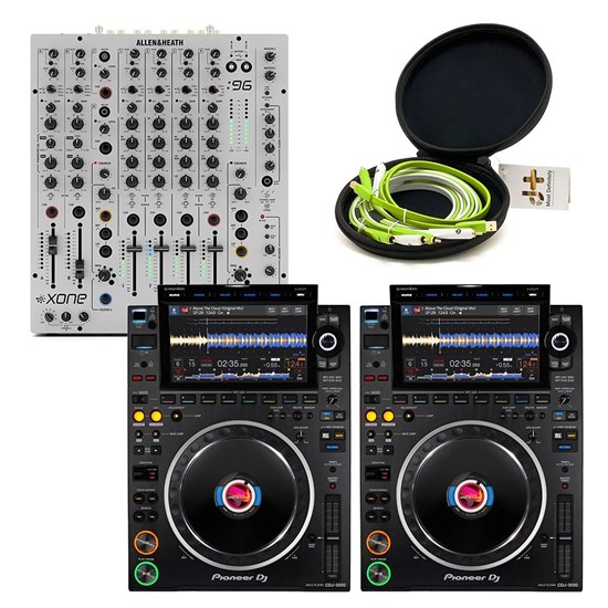 Pioneer CDJ3000 Professional DJ Pack w/ Allen & Heath Xone 96 Mixer & Oyaide Neo Cables