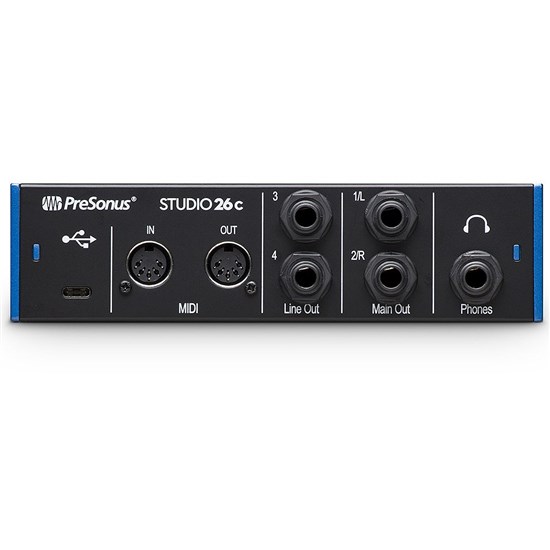 PreSonus Studio 26c 2x4 USB-C Interface w/ Studio One Artist & Ableton Live Lite