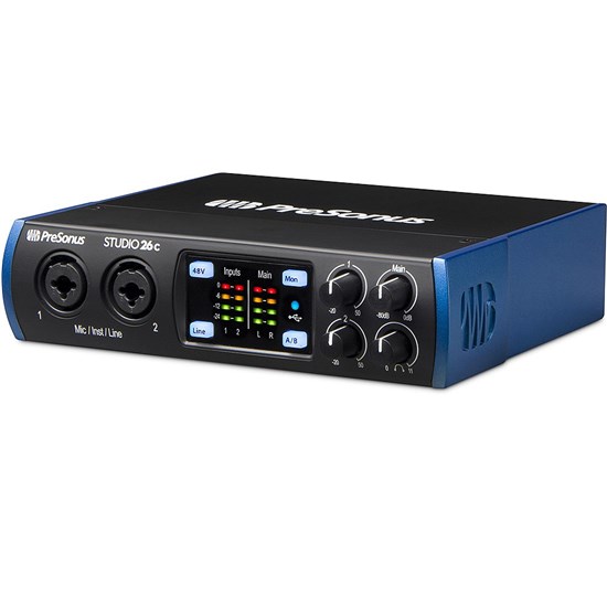 PreSonus Studio 26c 2x4 USB-C Interface w/ Studio One Artist & Ableton Live Lite