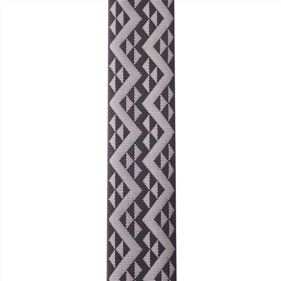 D'Addario Auto Lock Padded Guitar Strap (Black Geometric Pattern)