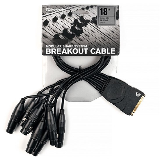 D'Addario PW-XLRFB-01 8-Ch XLR Female to Female DB25 Modular Snake System Breakout