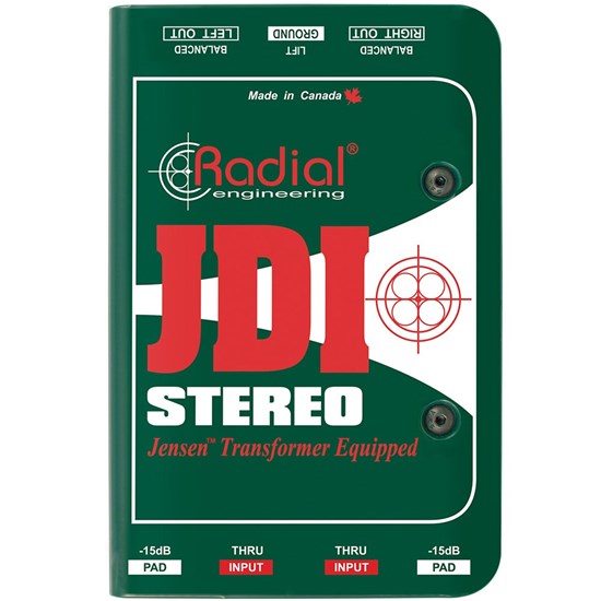 Radial JDI Stereo Passive Direct Box w/ Jensen JT-DB-EPC Transformers