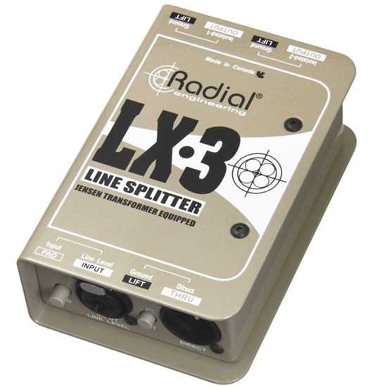 Radial LX3 Line Level Splitter (Passive 1-Input 3-Output w/ 2 Jensen Isolated Outputs)