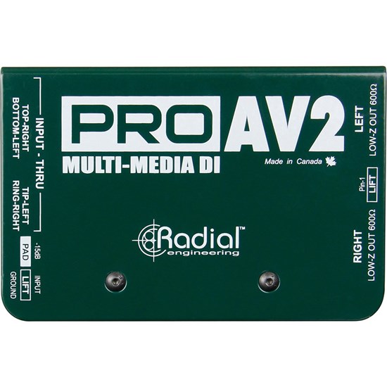 Radial ProAV2 Stereo Passive Multimedia Direct Box