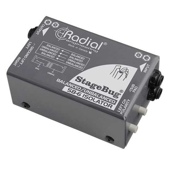 Radial StageBug SB6 Stereo Passive Audio Isolator for Balanced & Unbalanced Signals