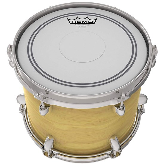 Remo P3-0114-C2 Powerstroke P3 Coated Drumhead - Top Clear Dot, 14