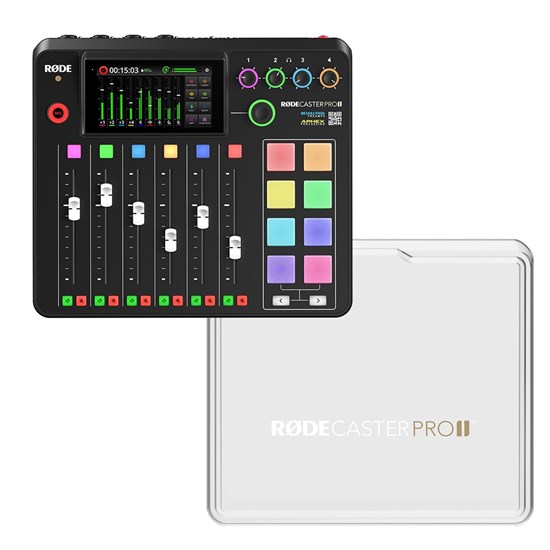 Rode RodeCaster Pro II Pack 2 w/ 2x PodMic, PSA1+, NTH100, Cover & XLR Cables (3m)