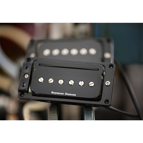 Seymour Duncan P-Rails Pickup Set Flat w/ Triple Shot Mounting Rings (Black)