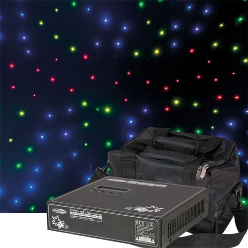 Showtec Stardrape Curtain w/ RGB LED's (4m x 6m inc. Controller & Bag)