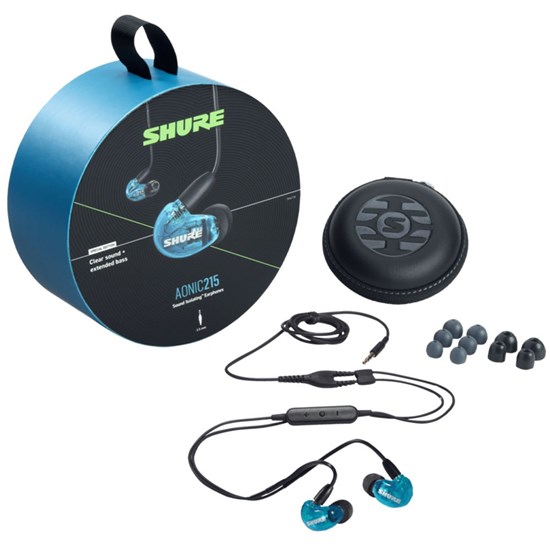 Shure Aonic 215 Sound Isolating Earphones w/ Universal Cable (Blue)