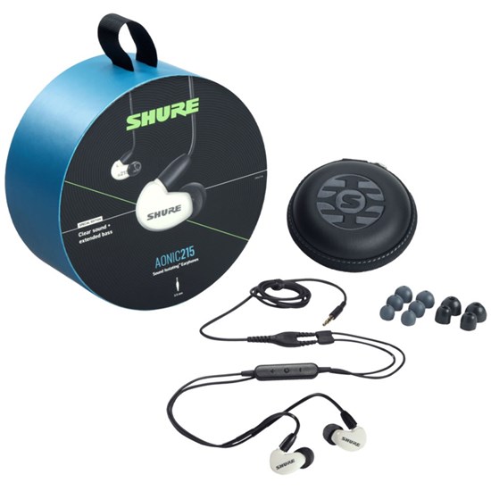 Shure Aonic 215 Sound Isolating Earphones w/ Universal Cable (White)