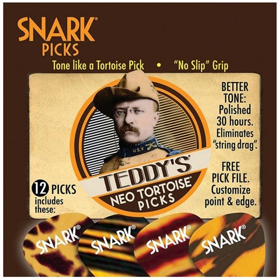 Snark Teddy's Neo Tortoise Guitar Pick 12-Pack - Thin (.64mm)