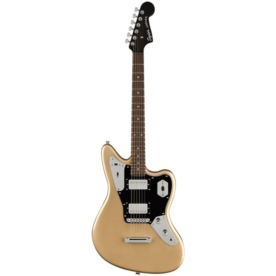 Squier Contemporary Jaguar HH ST Laurel Fingerboard Black Pickguard (Shoreline Gold)