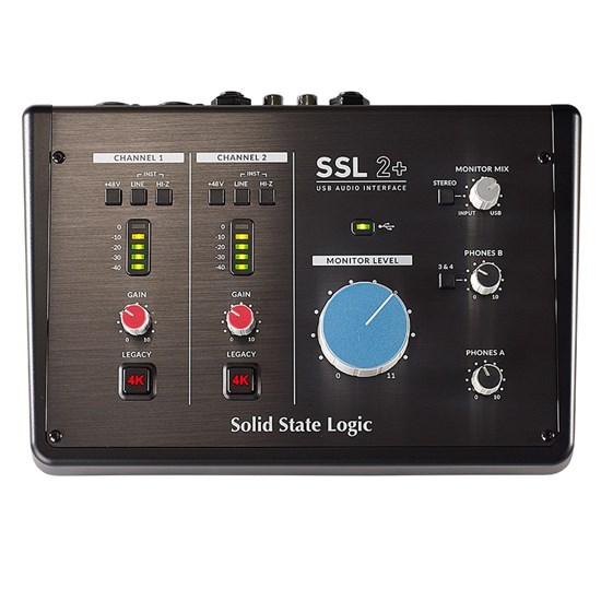 Solid State Logic SSL 2+ 2x4 USB Audio Interface w/ Legacy 4K Analogue Enhancement