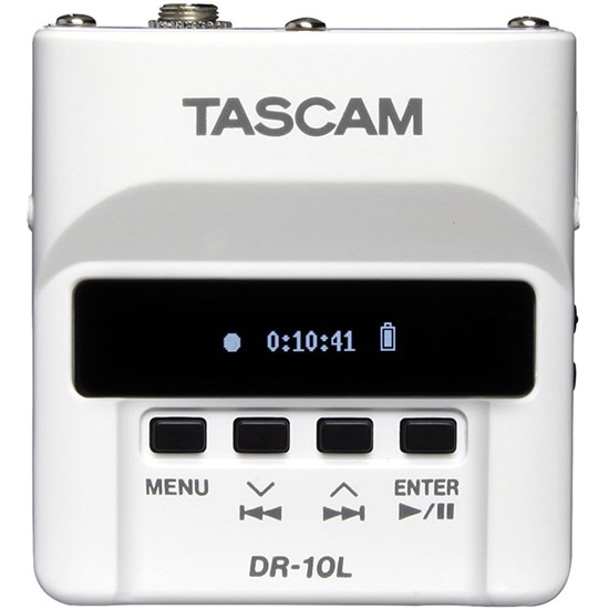 Tascam DR10L Micro Linear PCM Recorder w/ Lavalier Mic (White)