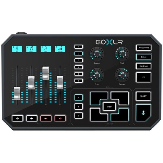 TC Helicon Go XLR 4-Channel Broadcast Mixer w/ Motorized Faders, Sound Board & Vocal FX