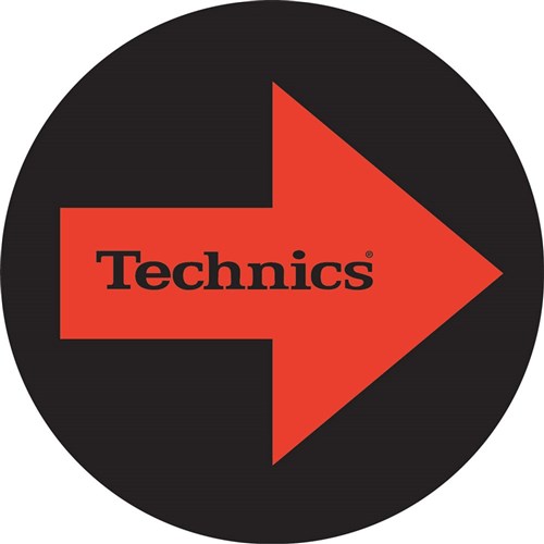 Technics Red / Black Arrow Slipmats (Pair)