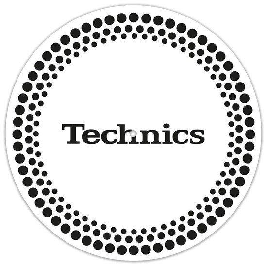 Technics Black Logo on White With Black Dots (Pair)