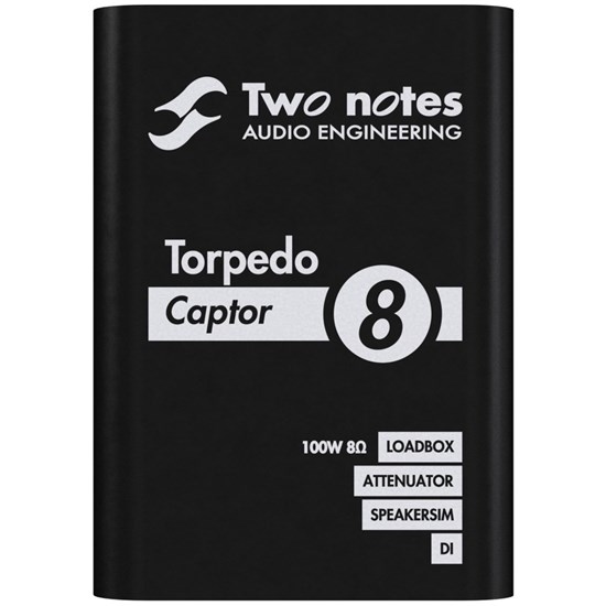 Two Notes Torpedo Captor 8 Compact Loadbox, Attenuator & Amp DI (8 ohm)