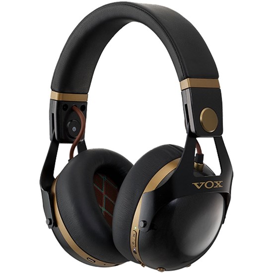 VOX VH-Q1 Smart Noise Cancelling Headphones for Guitarists (Black/Gold)