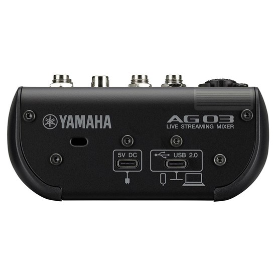 Yamaha AG03MK2 Pack w/ AG03MK2 Mixer, YCM01 Mic & YH-MT1 Headphones (Black)