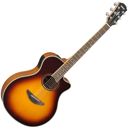 Yamaha APX700II Thin-Line Acoustic Guitar w/ Solid Top & Pickup (Brown Sunburst)