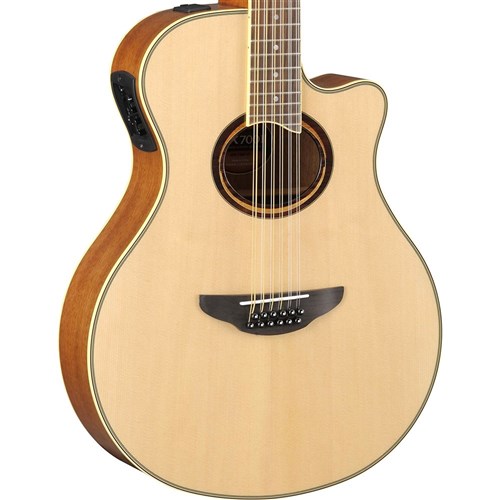 Yamaha APX700II Thin-Line 12-String Acoustic w/ Solid Top & Cutaway (Natural)
